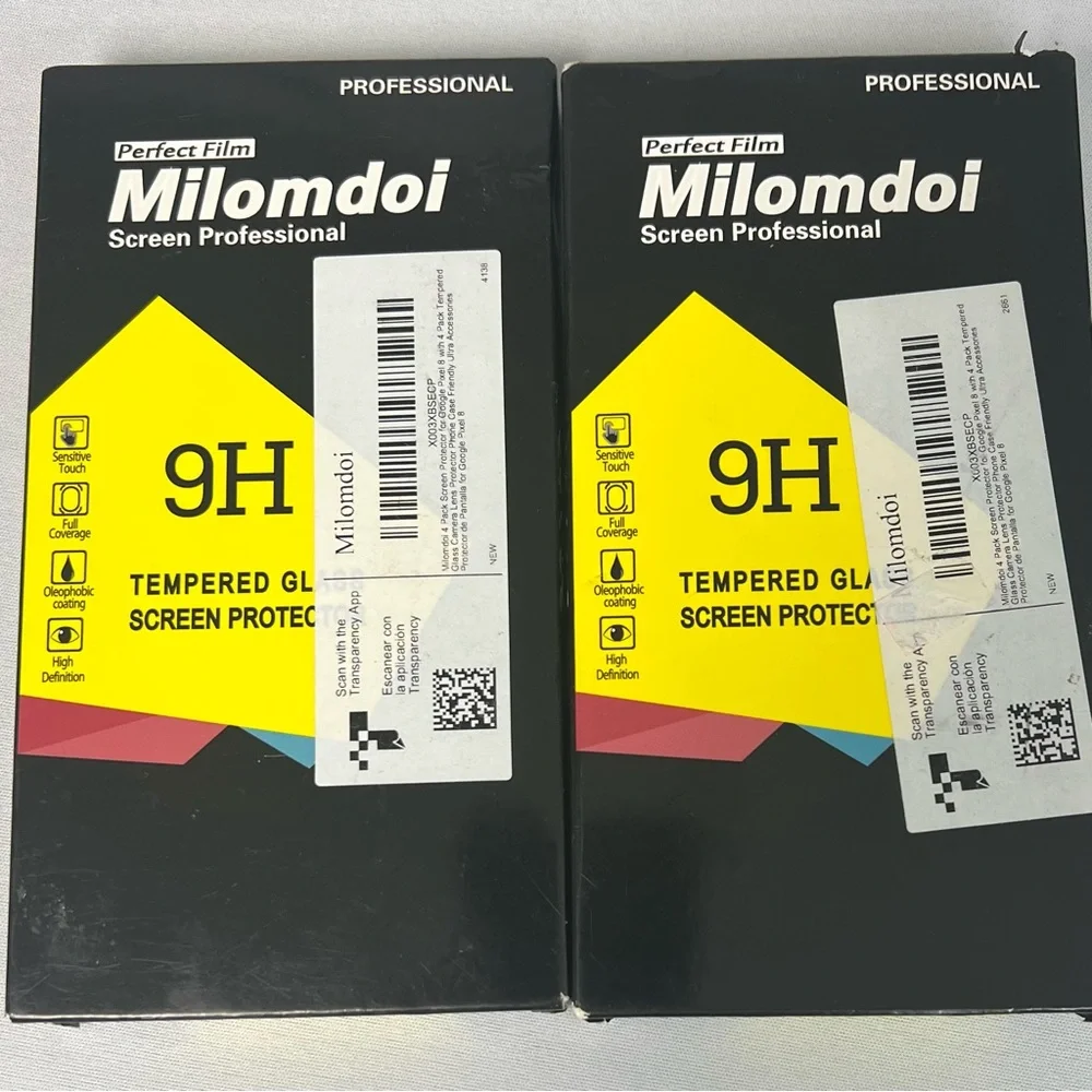 Milomdoi Google Pixel 8 Tempered Glass Screen Protector 8 Pack Bundle NEW
